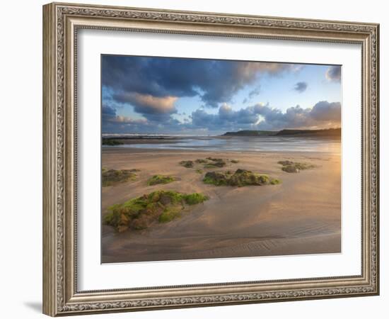 Early Morning, Widemouth Bay, Cornwall, England, United Kingdom, Europe-Chris Hepburn-Framed Photographic Print