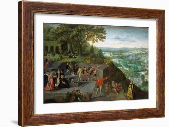 Early Netherlandish Art : L'empereur Rodolphe II (1552-1612) Pendant Une Cure De Boisson - Emperor-Lucas van Valckenborch-Framed Giclee Print