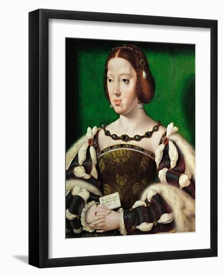 Early Netherlandish Art : Portrait of Queen Eleanor of Austria (1498-1558) Par Cleve, Joos Van (Ca.-Joos van Cleve-Framed Giclee Print