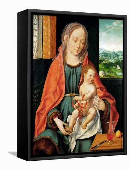 Early Netherlandish Art : the Virgin and Child Par Cleve, Joos Van (Ca. 1485-1540), Ca 1530. Oil On-Joos van Cleve-Framed Premier Image Canvas