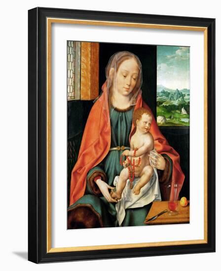 Early Netherlandish Art : the Virgin and Child Par Cleve, Joos Van (Ca. 1485-1540), Ca 1530. Oil On-Joos van Cleve-Framed Giclee Print