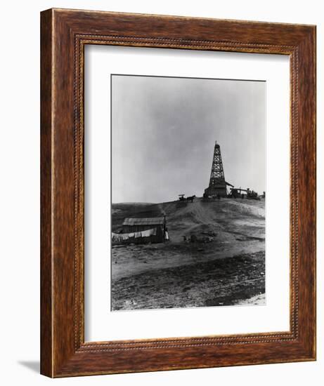 Early Oil Drilling Operation-null-Framed Photographic Print