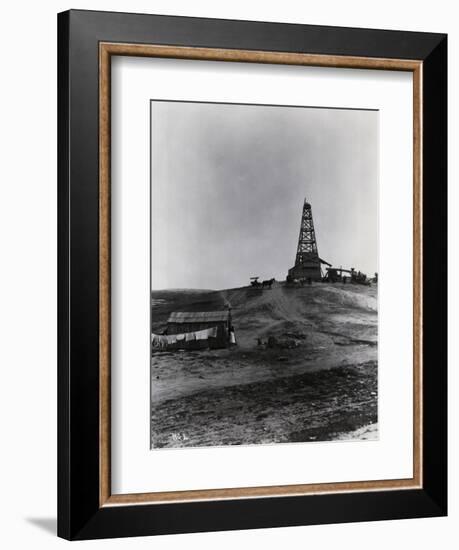 Early Oil Drilling Operation-null-Framed Photographic Print