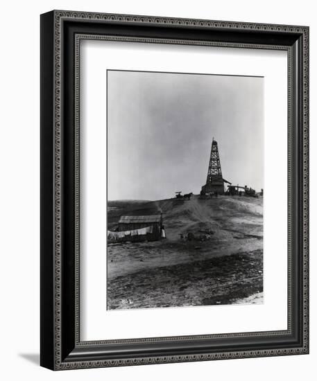 Early Oil Drilling Operation-null-Framed Photographic Print