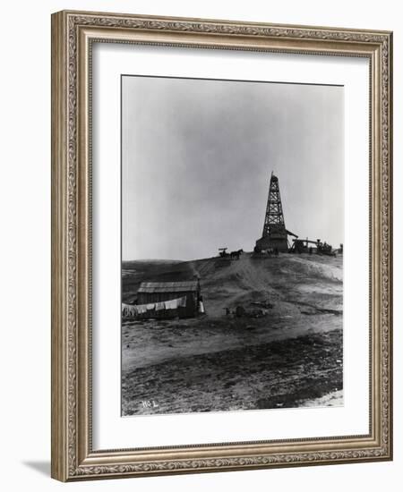 Early Oil Drilling Operation-null-Framed Photographic Print