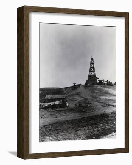 Early Oil Drilling Operation-null-Framed Photographic Print