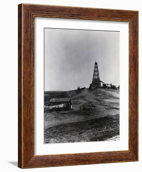 Early Oil Drilling Operation-null-Framed Photographic Print