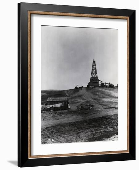 Early Oil Drilling Operation-null-Framed Photographic Print