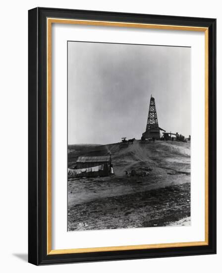 Early Oil Drilling Operation-null-Framed Photographic Print