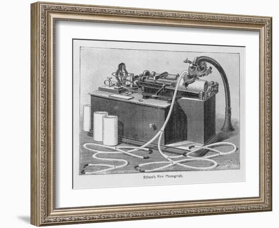 Early Phonograph-Hulton Archive-Framed Photographic Print