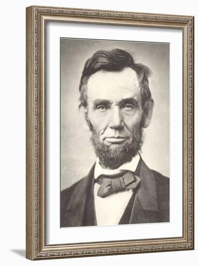 Early Photograph of Abraham Lincoln-null-Framed Art Print