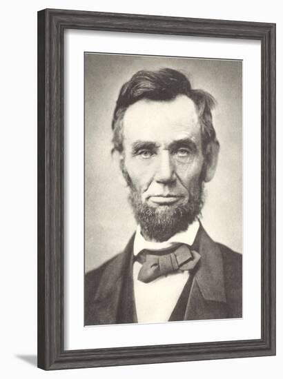 Early Photograph of Abraham Lincoln-null-Framed Art Print