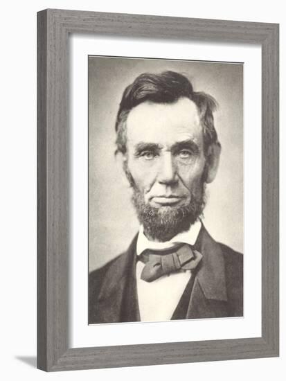 Early Photograph of Abraham Lincoln-null-Framed Art Print