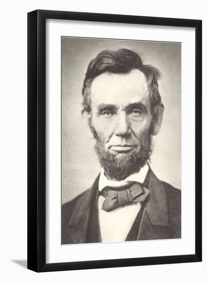 Early Photograph of Abraham Lincoln-null-Framed Art Print