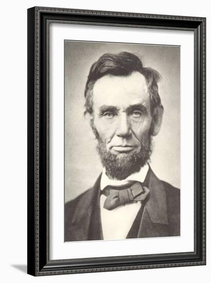 Early Photograph of Abraham Lincoln-null-Framed Art Print