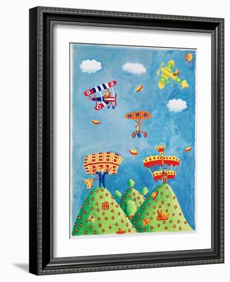 Early Plane Flight, 2004-Julie Nicholls-Framed Giclee Print