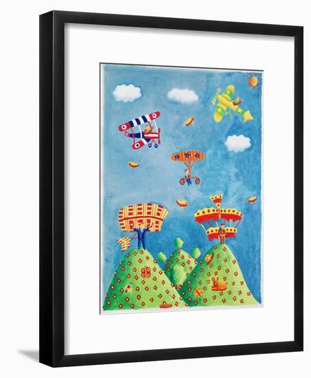 Early Plane Flight, 2004-Julie Nicholls-Framed Premium Giclee Print