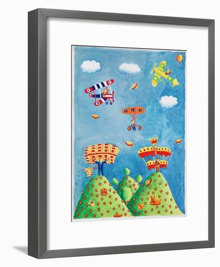 Early Plane Flight, 2004-Julie Nicholls-Framed Premium Giclee Print