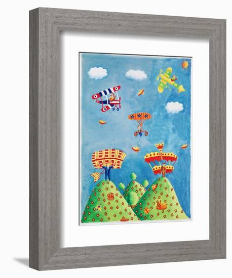 Early Plane Flight, 2004-Julie Nicholls-Framed Giclee Print