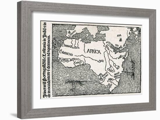 Early Portuguese Map of Africa-null-Framed Giclee Print