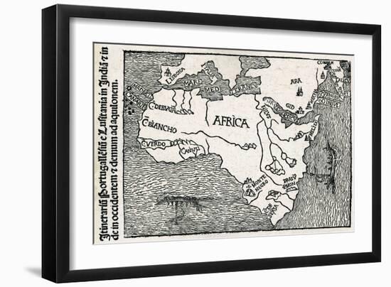 Early Portuguese Map of Africa-null-Framed Giclee Print