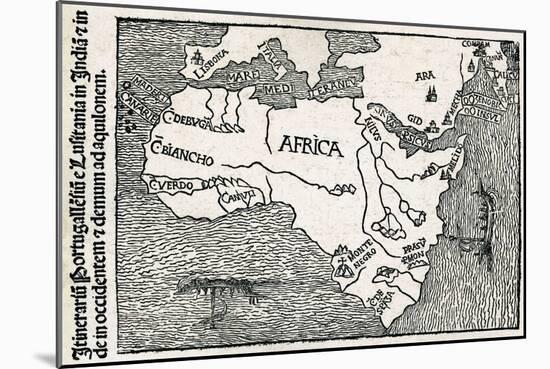 Early Portuguese Map of Africa-null-Mounted Giclee Print