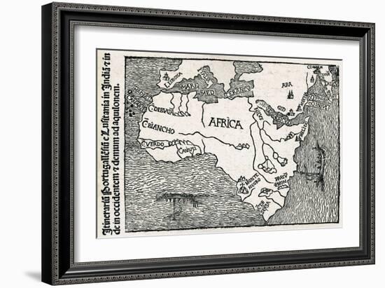 Early Portuguese Map of Africa-null-Framed Giclee Print