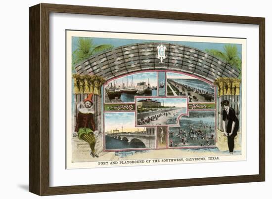 Early Scenes of Galveston, Texas-null-Framed Art Print