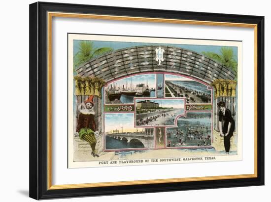 Early Scenes of Galveston, Texas-null-Framed Art Print