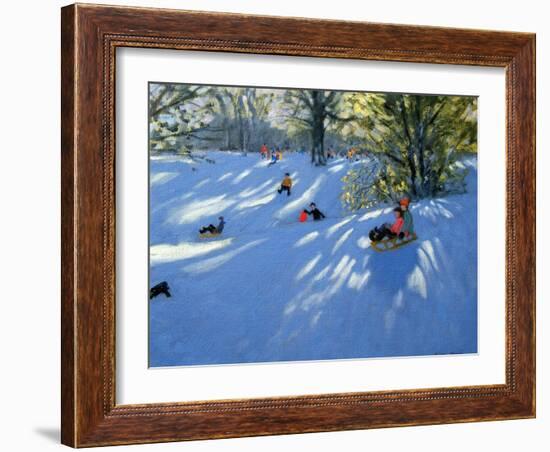 Early Snow, Darley Park, Derby-Andrew Macara-Framed Giclee Print