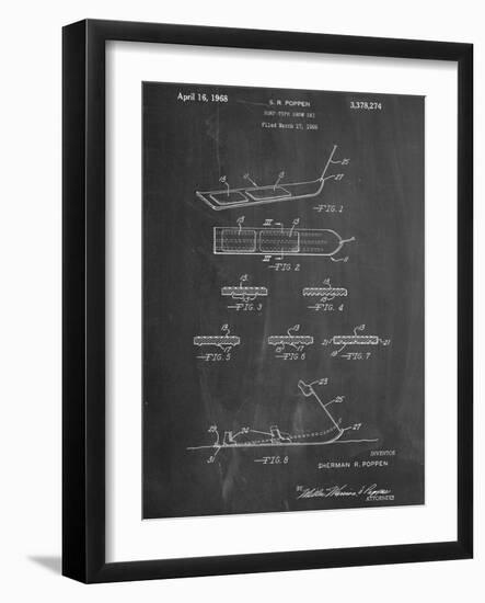 Early Snowboard Patent-null-Framed Art Print