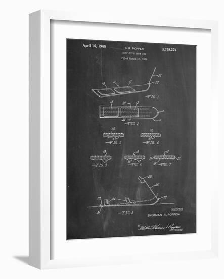 Early Snowboard Patent-null-Framed Art Print