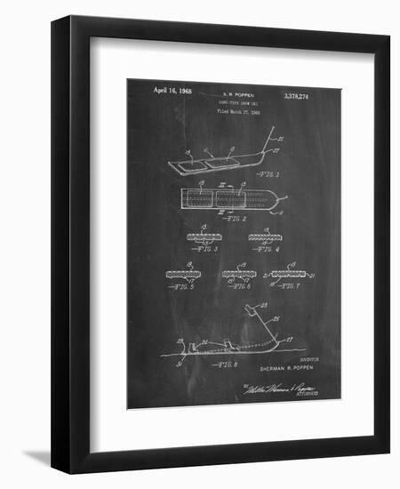 Early Snowboard Patent--Framed Art Print