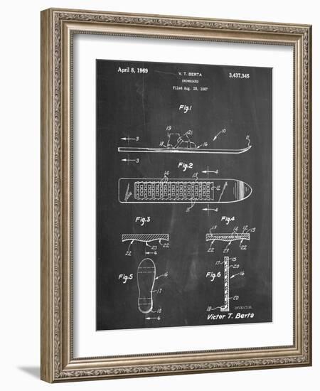 Early Snowboard Patent-null-Framed Art Print