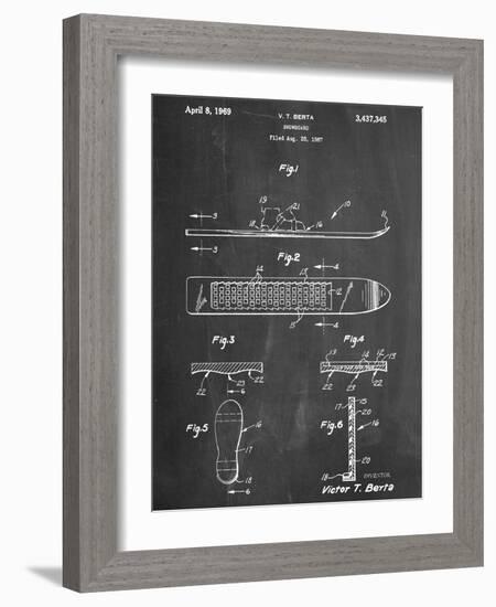 Early Snowboard Patent-null-Framed Art Print