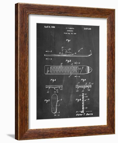 Early Snowboard Patent-null-Framed Art Print