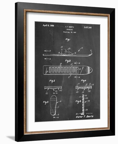 Early Snowboard Patent-null-Framed Art Print