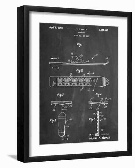 Early Snowboard Patent-null-Framed Art Print