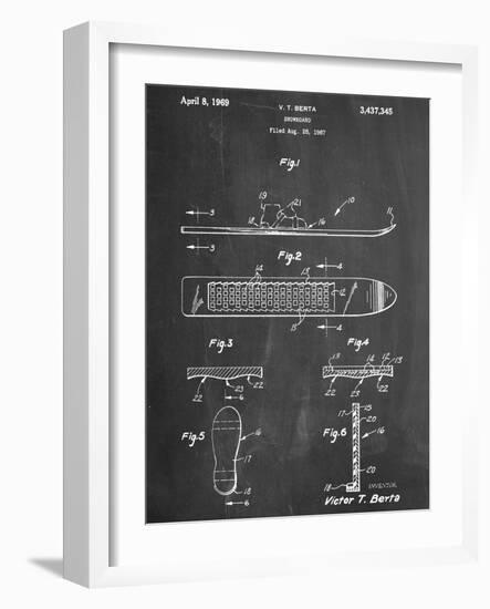 Early Snowboard Patent-null-Framed Art Print