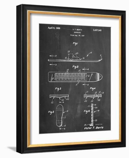 Early Snowboard Patent-null-Framed Art Print