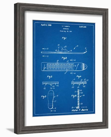 Early Snowboard Patent-null-Framed Art Print