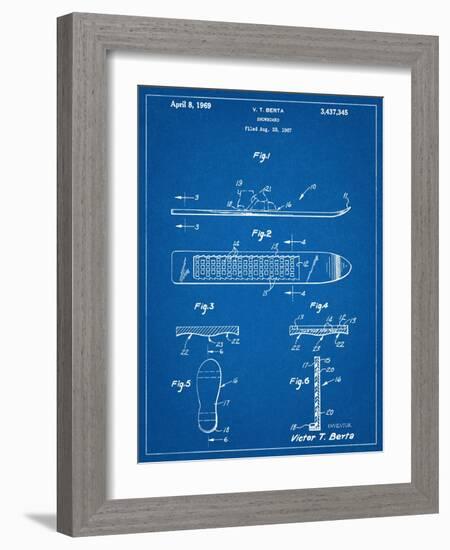 Early Snowboard Patent-null-Framed Art Print