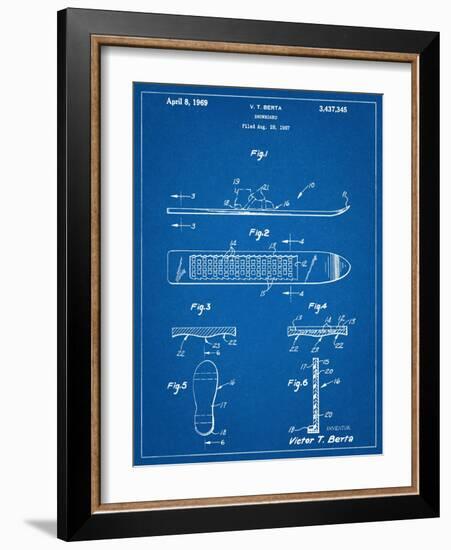 Early Snowboard Patent-null-Framed Art Print