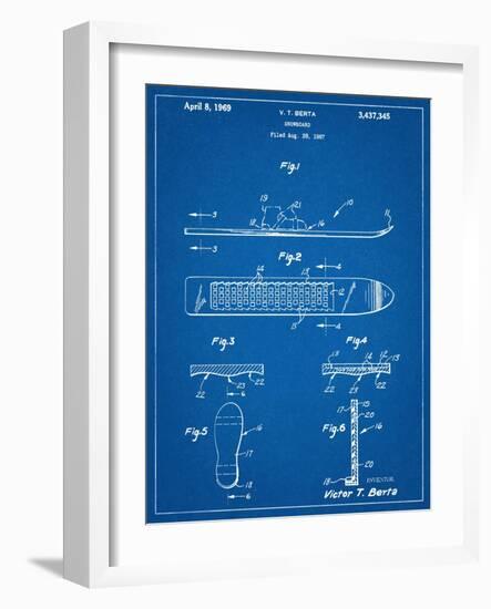 Early Snowboard Patent-null-Framed Art Print