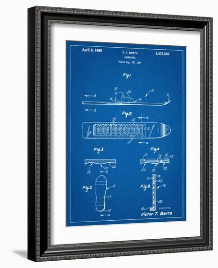 Early Snowboard Patent-null-Framed Art Print