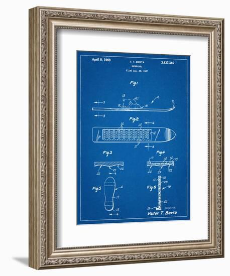 Early Snowboard Patent-null-Framed Premium Giclee Print