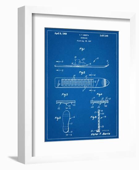 Early Snowboard Patent-null-Framed Premium Giclee Print