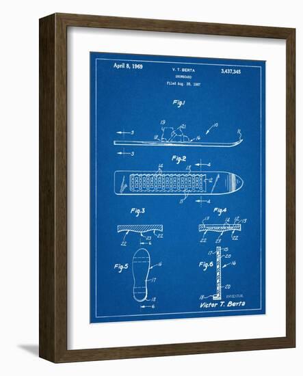 Early Snowboard Patent-null-Framed Premium Giclee Print