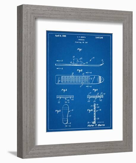 Early Snowboard Patent-null-Framed Art Print