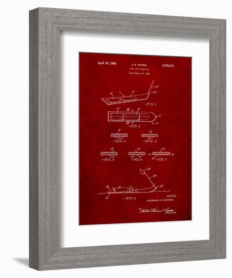 Early Snowboard Patent-Cole Borders-Framed Art Print